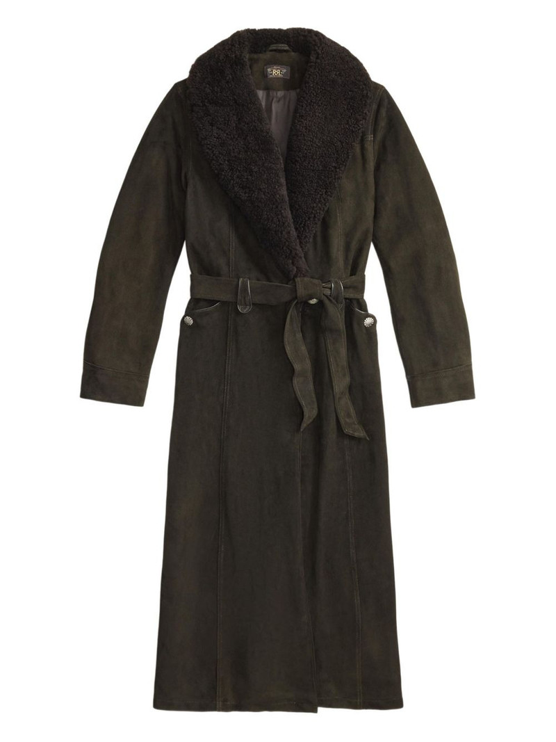 belted suede coat 1