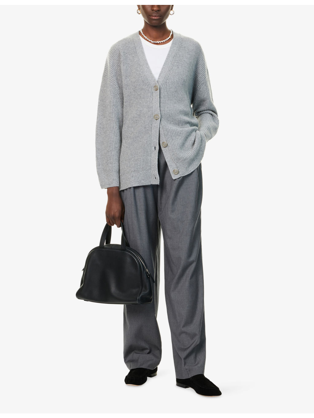 Cocoon V-Neck Cashmere Cardigan - 2