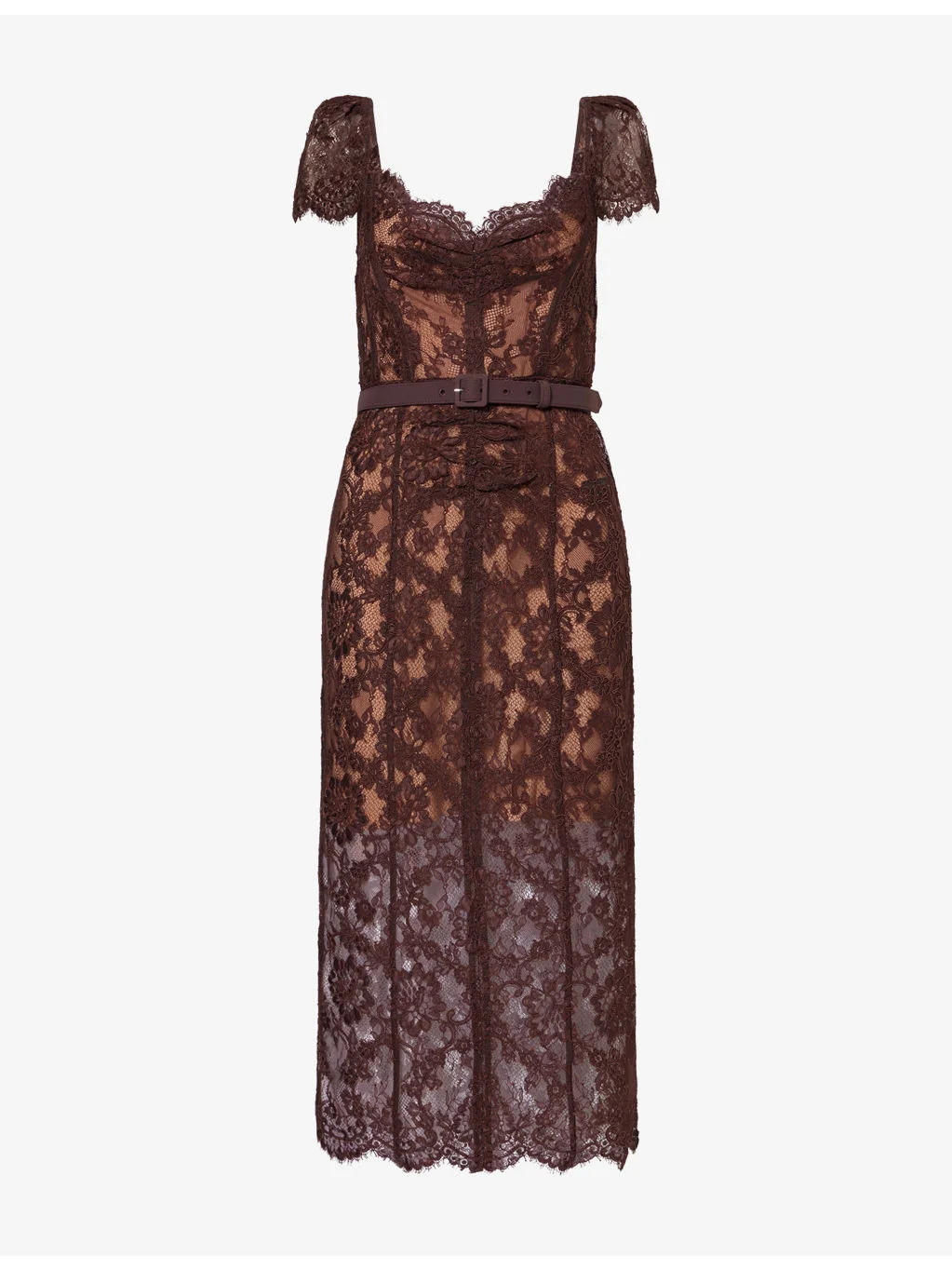 self portrait floral lace midi dress self-portrait - Grey Floral Lace Midi Dress