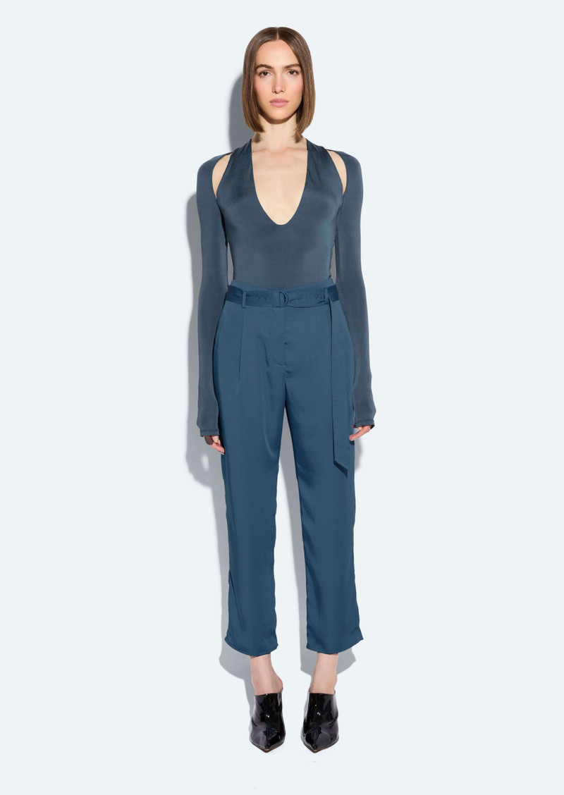LAPOINTE Satin Belted Cropped Pant outlook