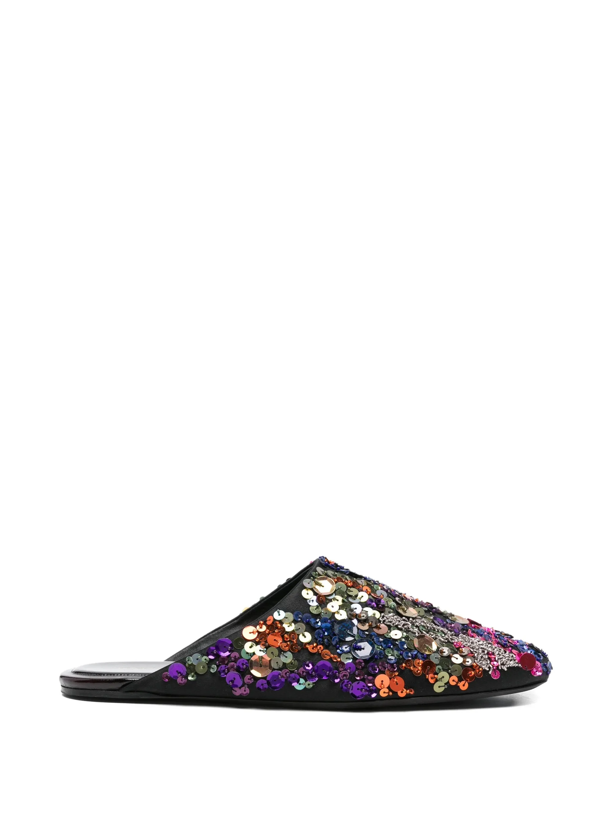embellished flat mules - 1