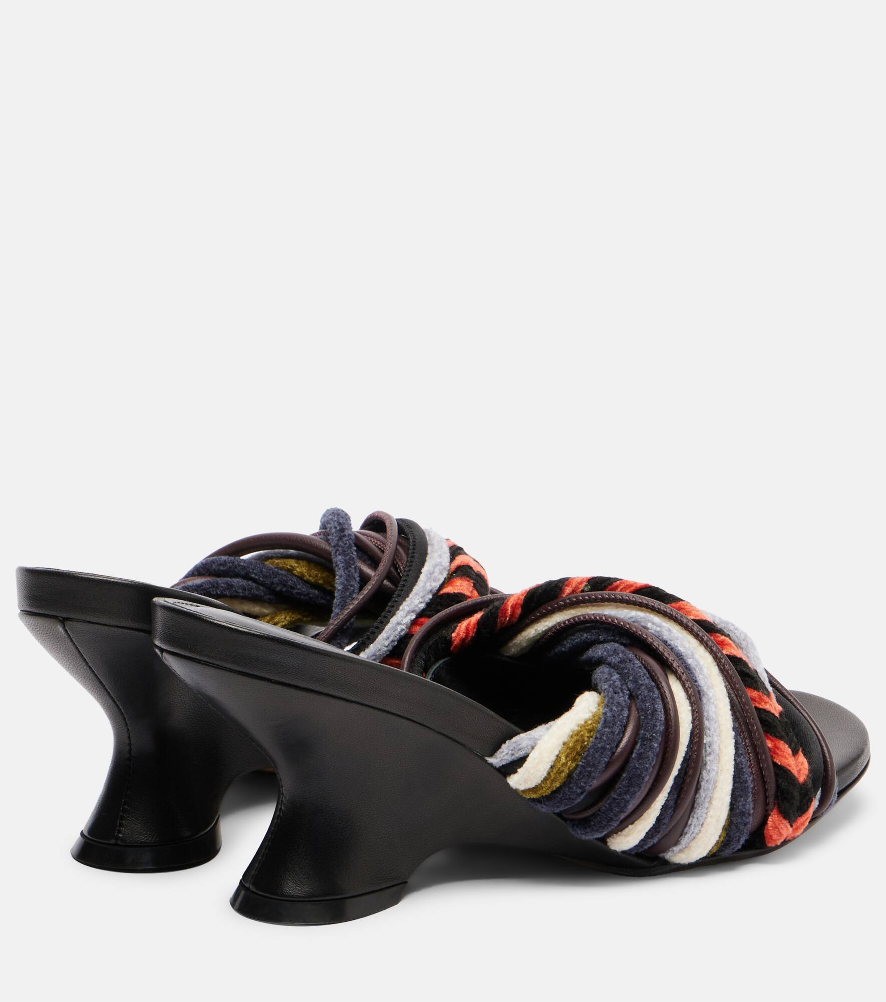75 braided wedge mules - 2