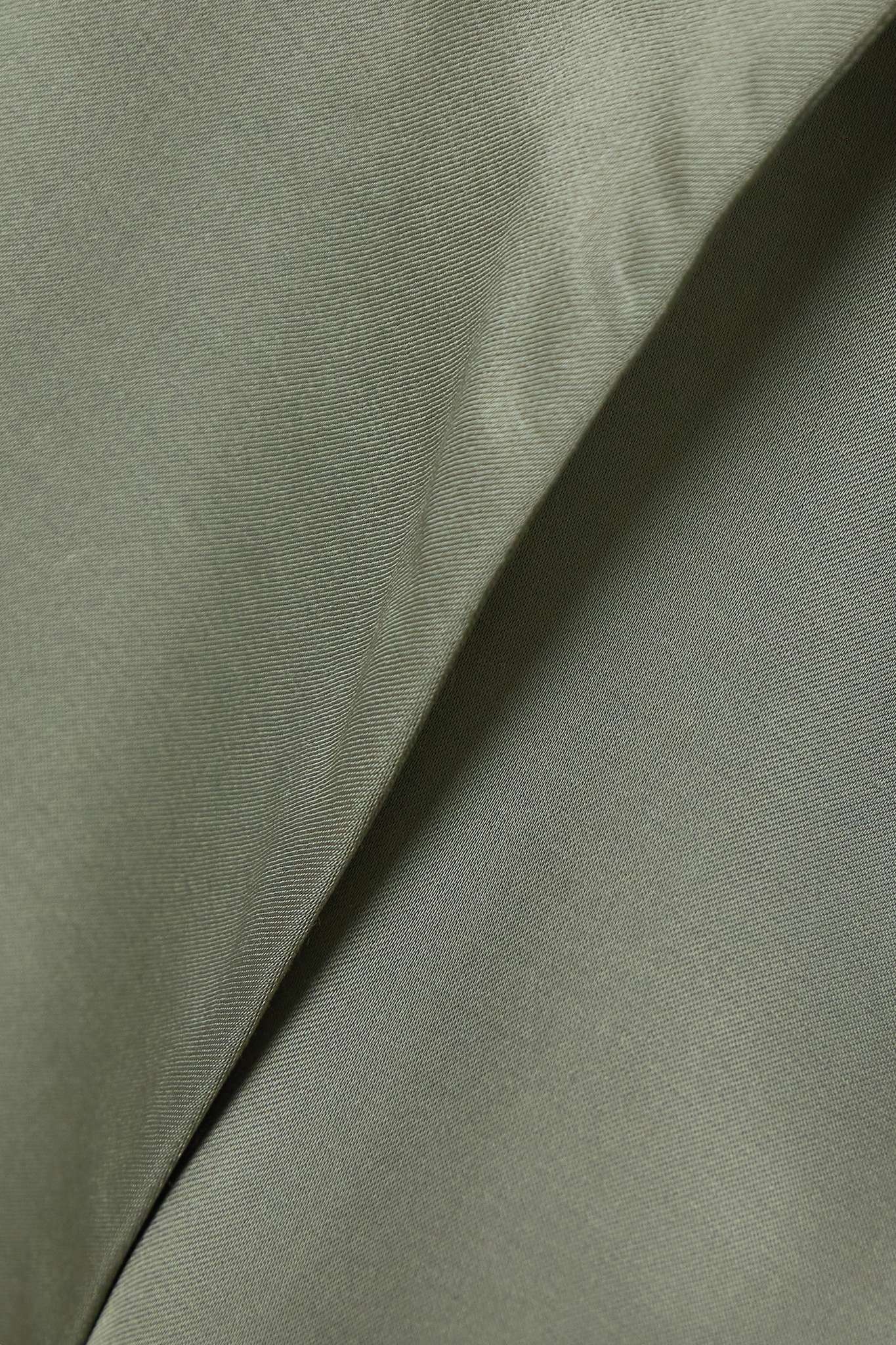 Belted satin-twill blazer - 4