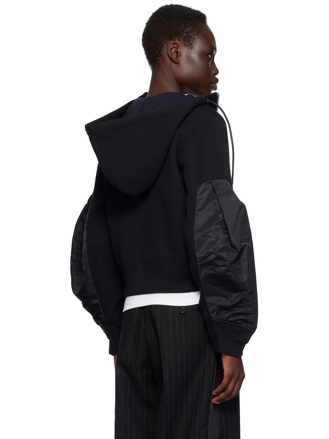 Black Sponge Sweat Hoodie - 3