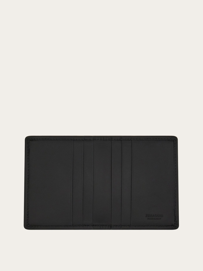 FERRAGAMO Woven credit card holder outlook
