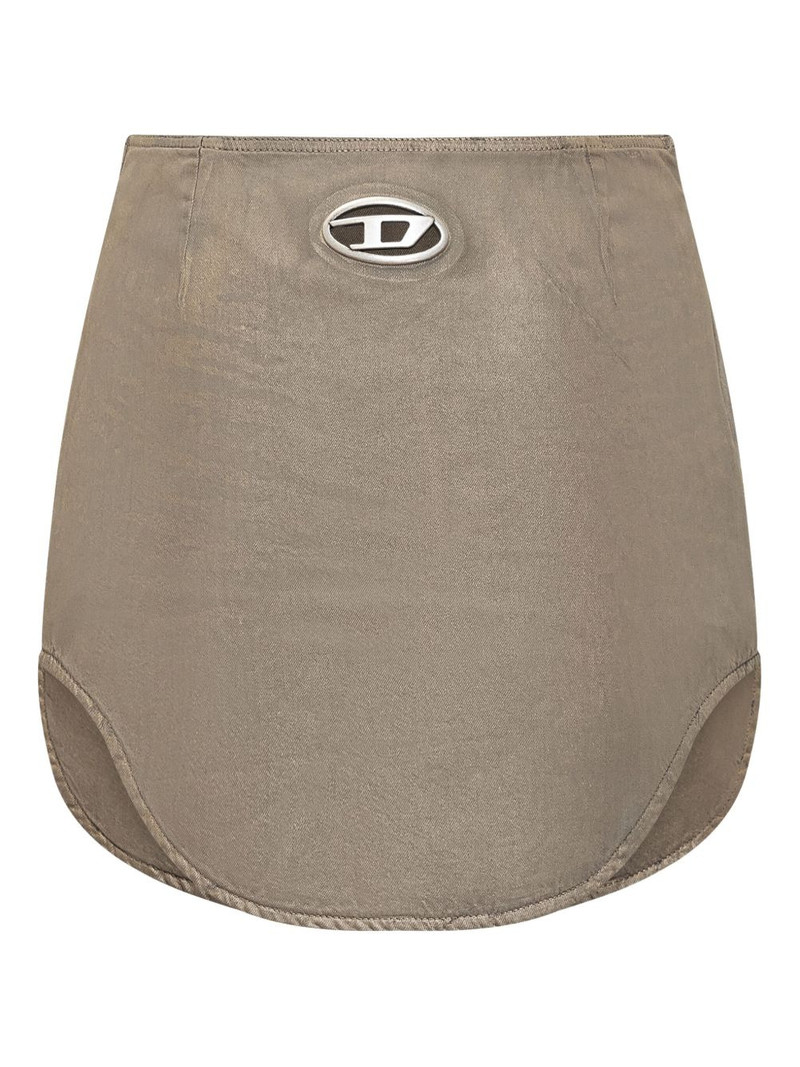 logo-plaque asymmetric skirt 1