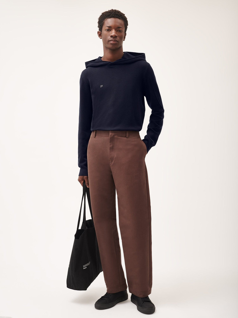 Mens Regenerative Merino Wool Hoodie - Navy 4