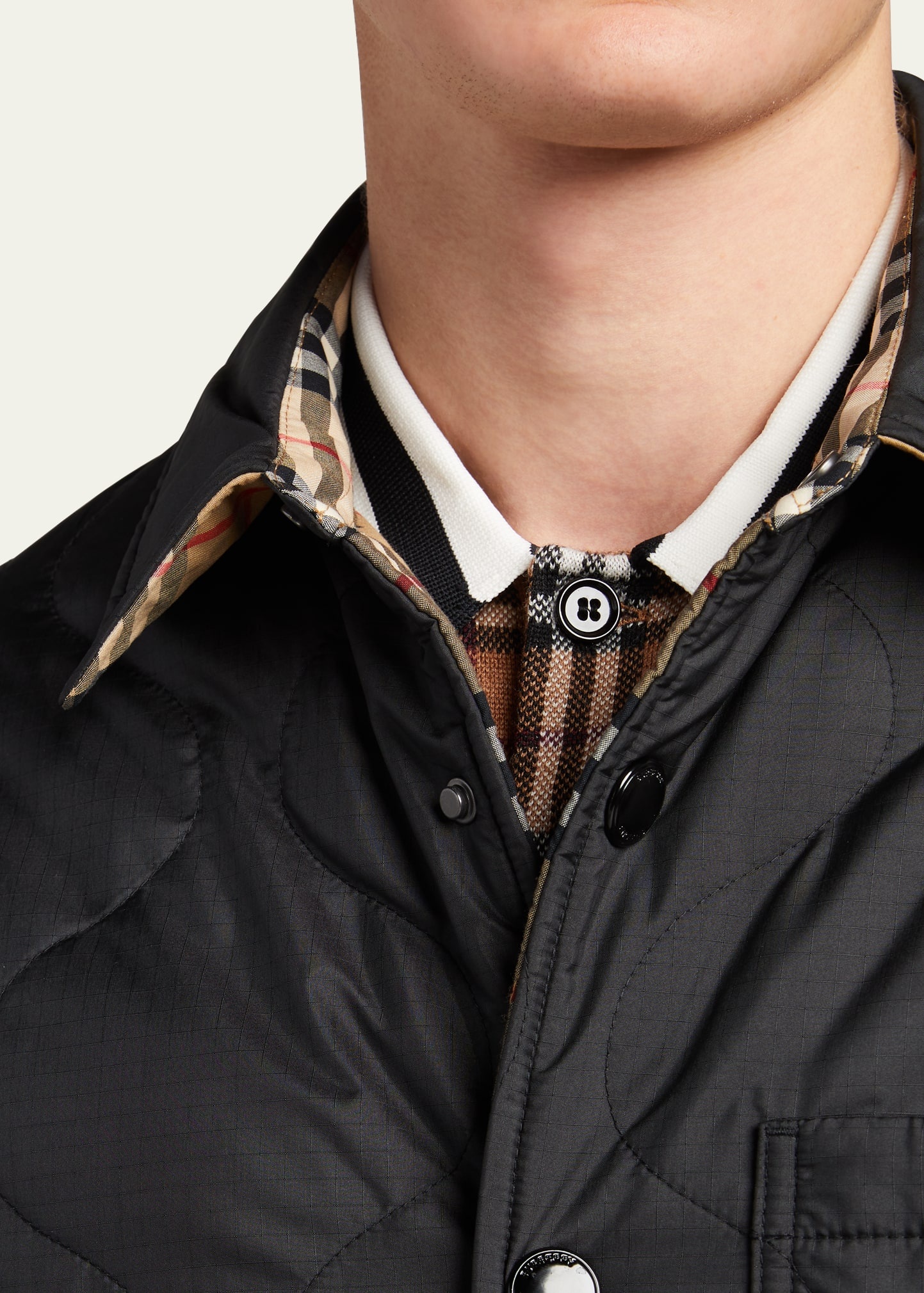 Men's Francis Reversible Check Thermoregulated Overshirt - 5