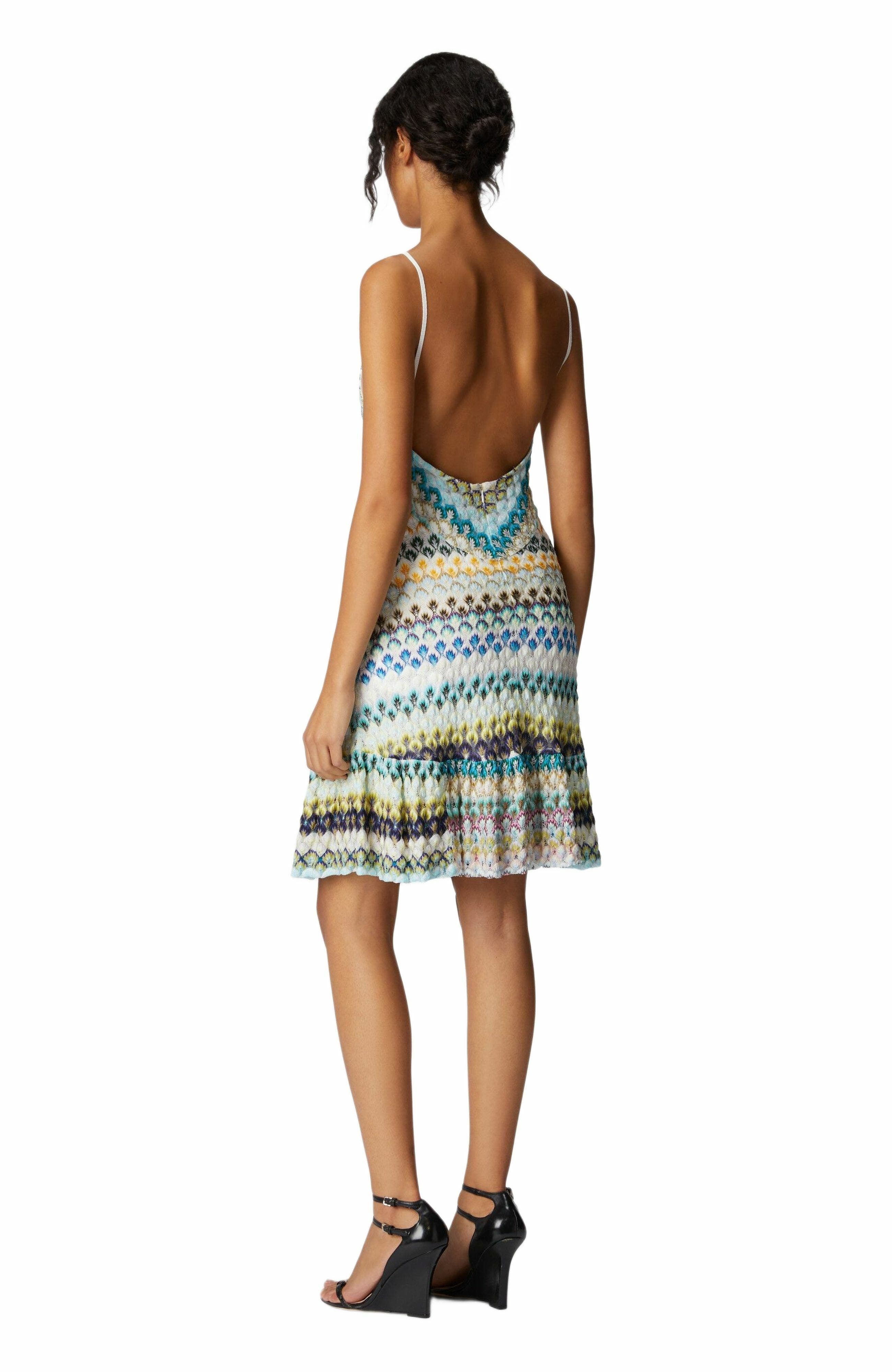 Missoni Sleeveless Mini Dress With Lace Tiered Skirt in Multicoloured at Nordstrom - 6