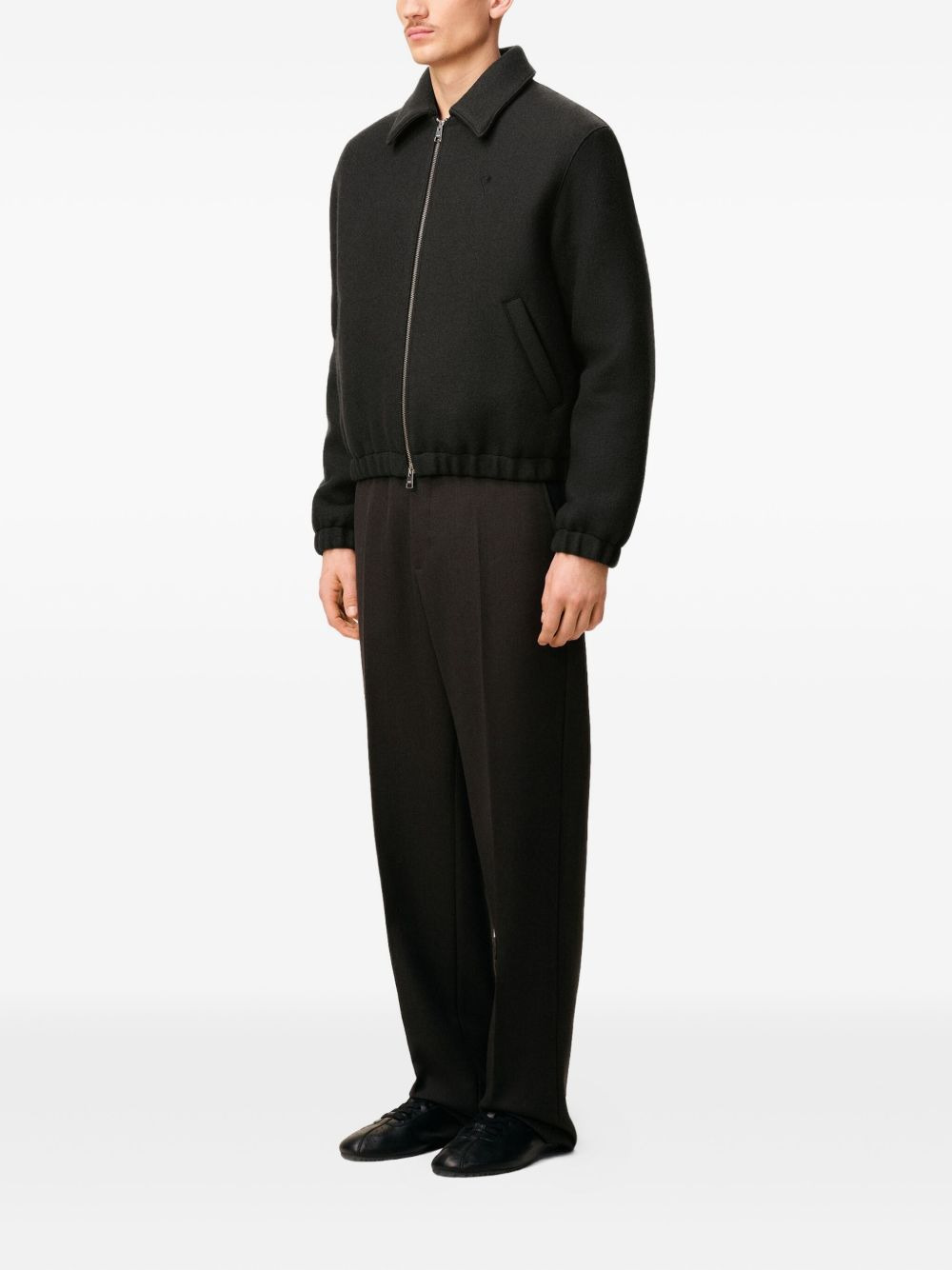 wool Ami De Coeur zipped jacket - 3