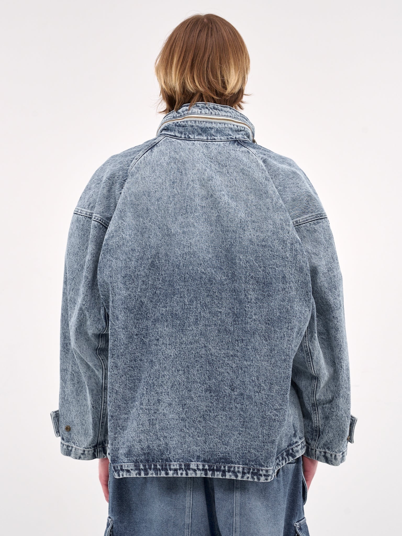 Denim Utility Cargo Jacket - 3