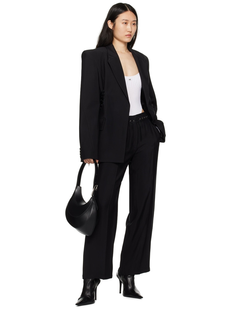 MUGLER Black Hook & Eye Trousers outlook