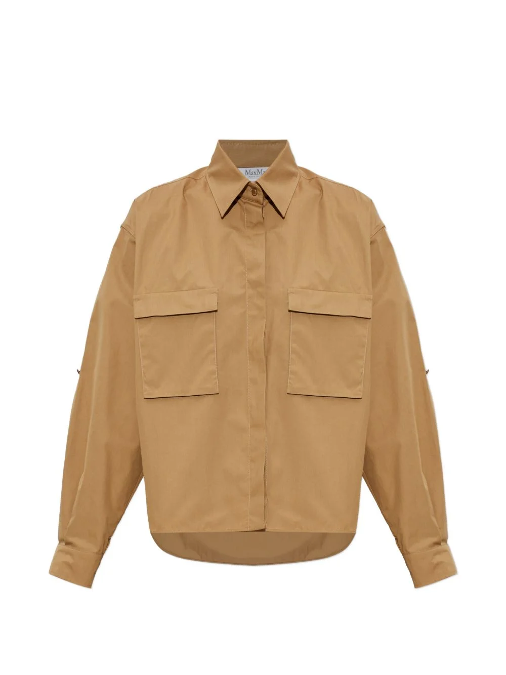 flap-pocket cotton shirt - 1