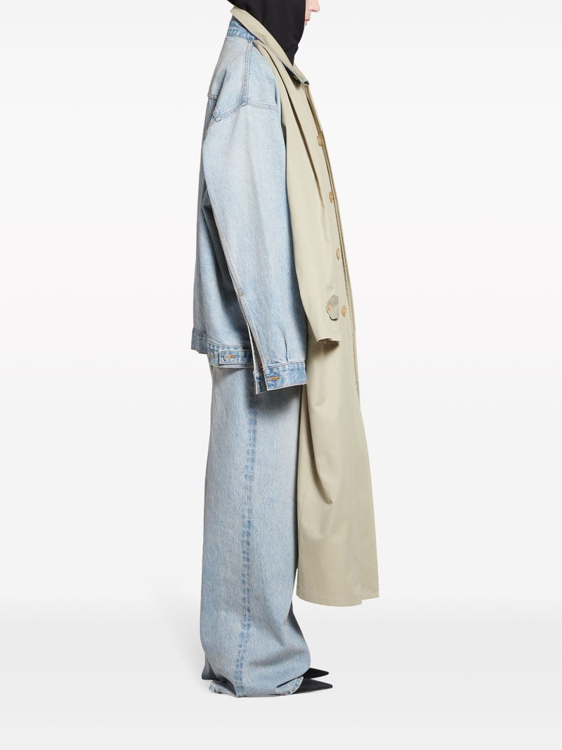 asymmetric layered jeans coat 3