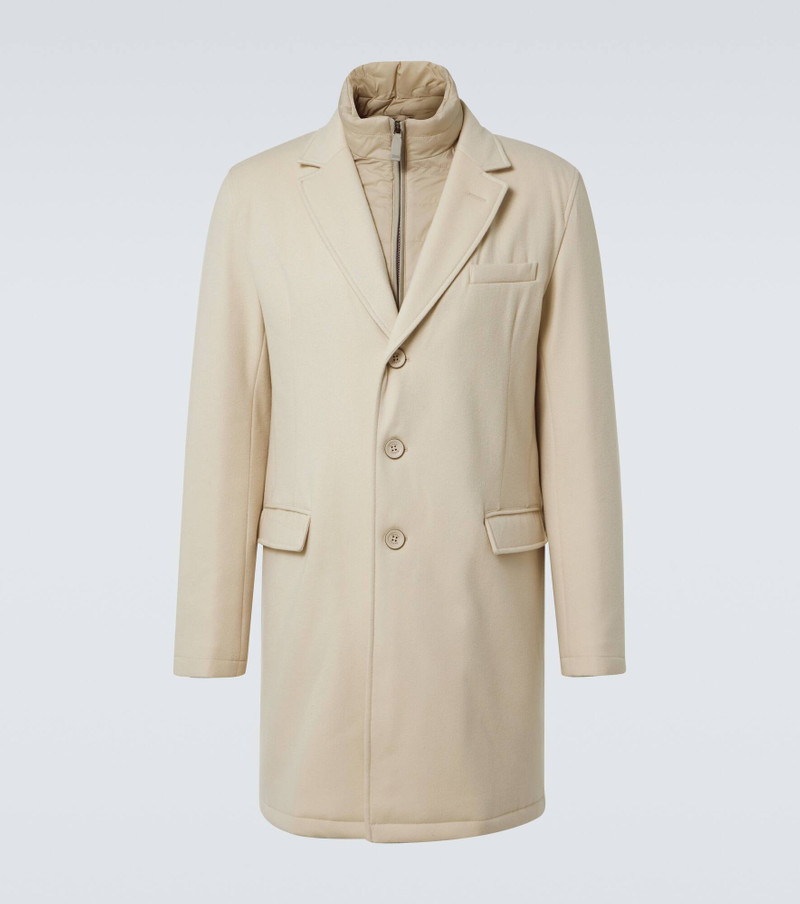 Layered wool coat 1
