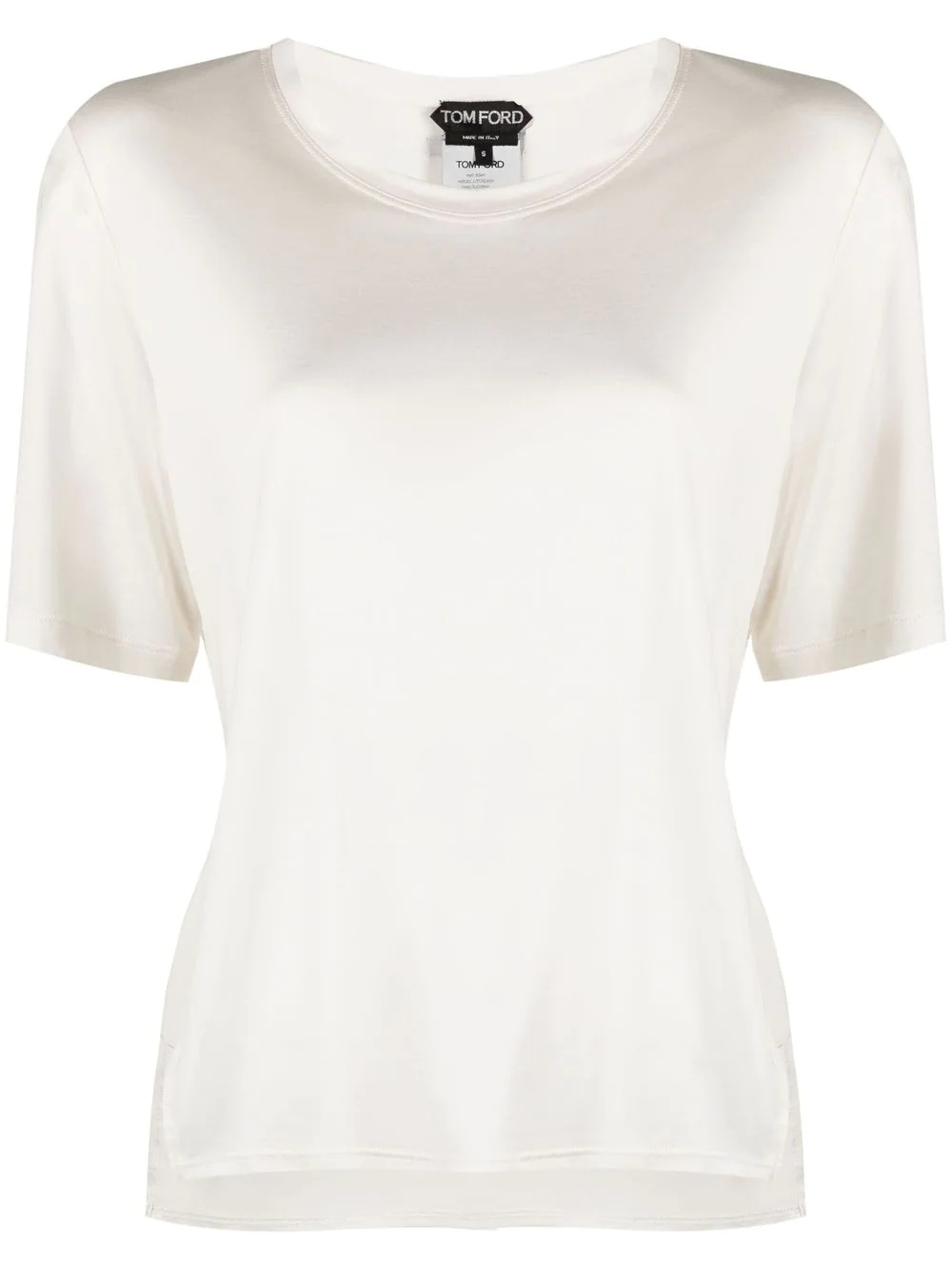 side slit T-shirt - 1