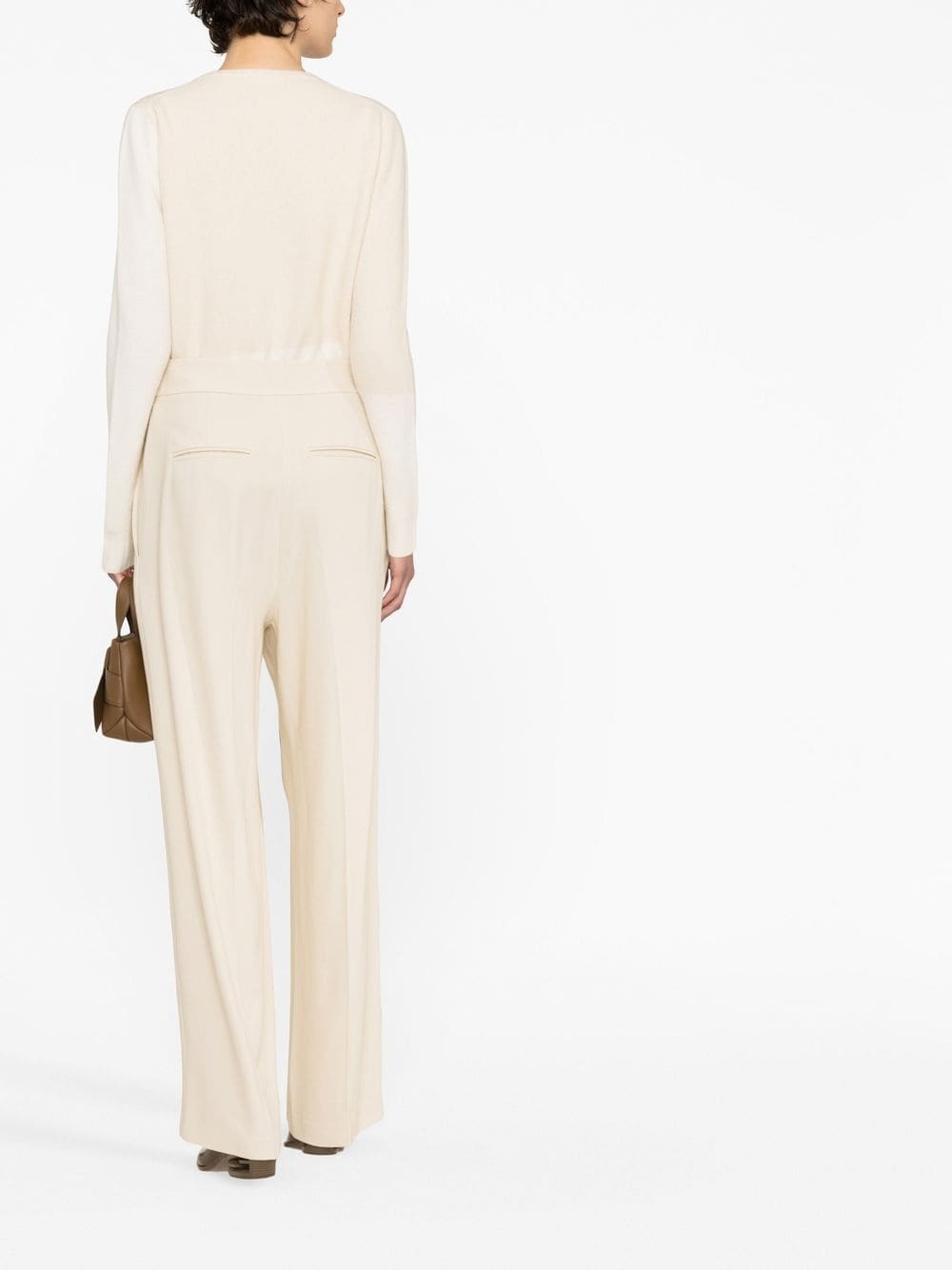 high-waisted wide-leg trousers - 4