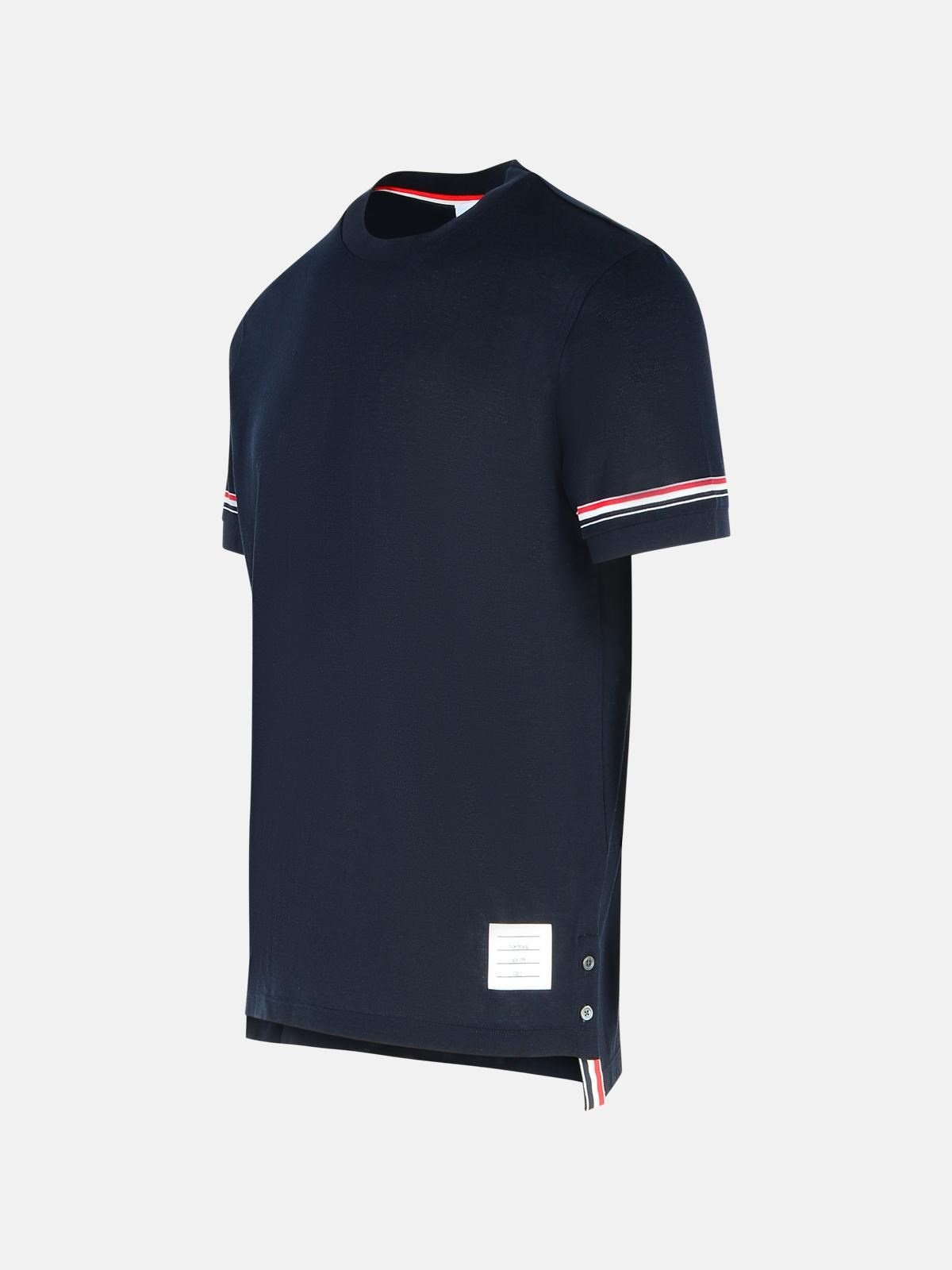 'CUFF' NAVY COTTON T-SHIRT - 2