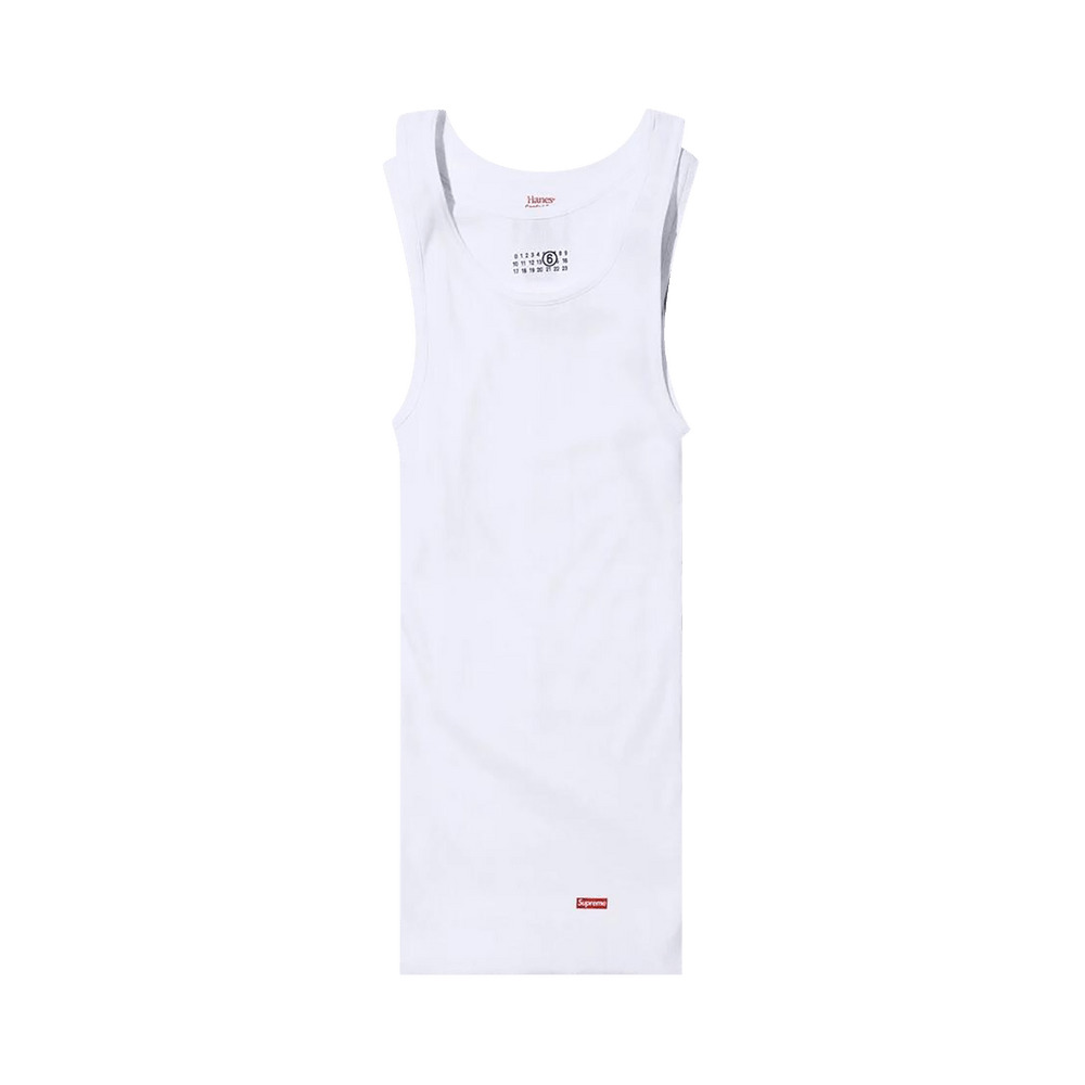 Supreme x MM6 Maison Margiela Tagless Tank Top (1 Pack) 'White' - 1