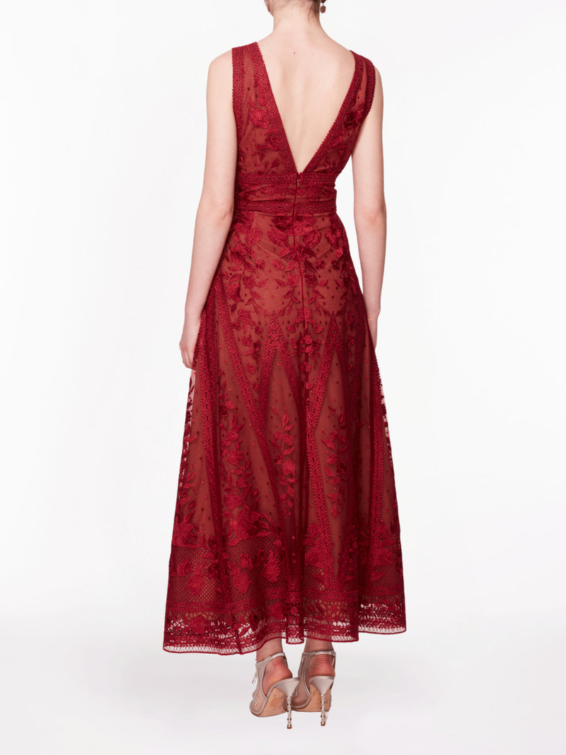 Marchesa SPEAR GARDEN MIDI DRESS outlook