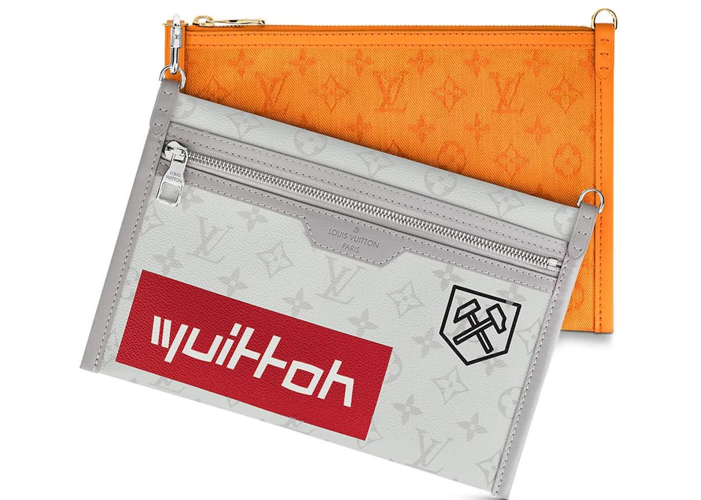 Louis Vuitton Double Flat Messenger Monogram Logo Story White/Orange - 3