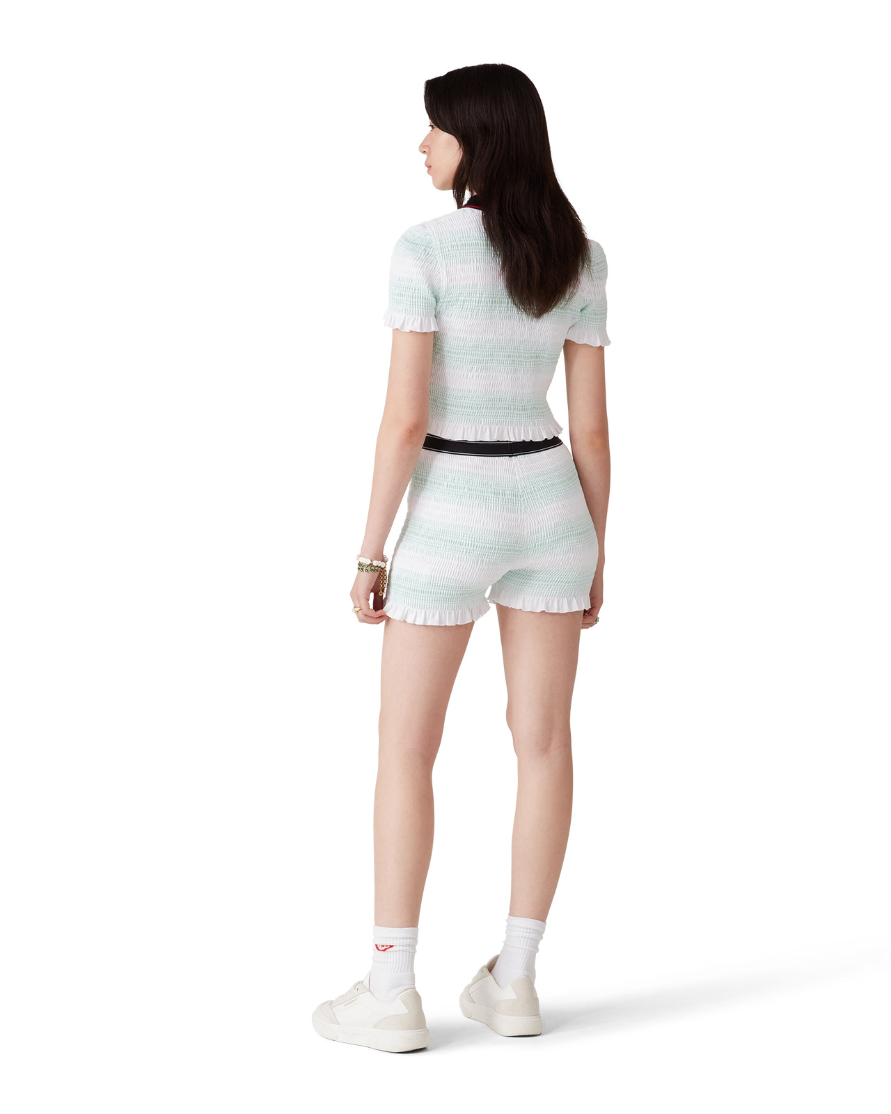 Stripe Shirred Shorts - 3