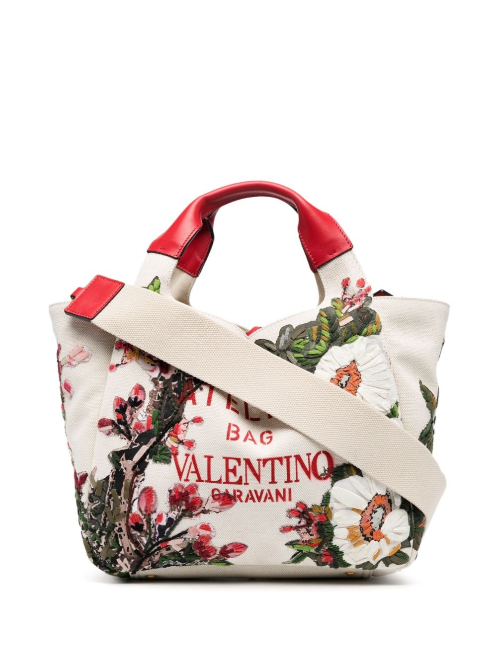 Atelier floral-appliqué tote bag - 1