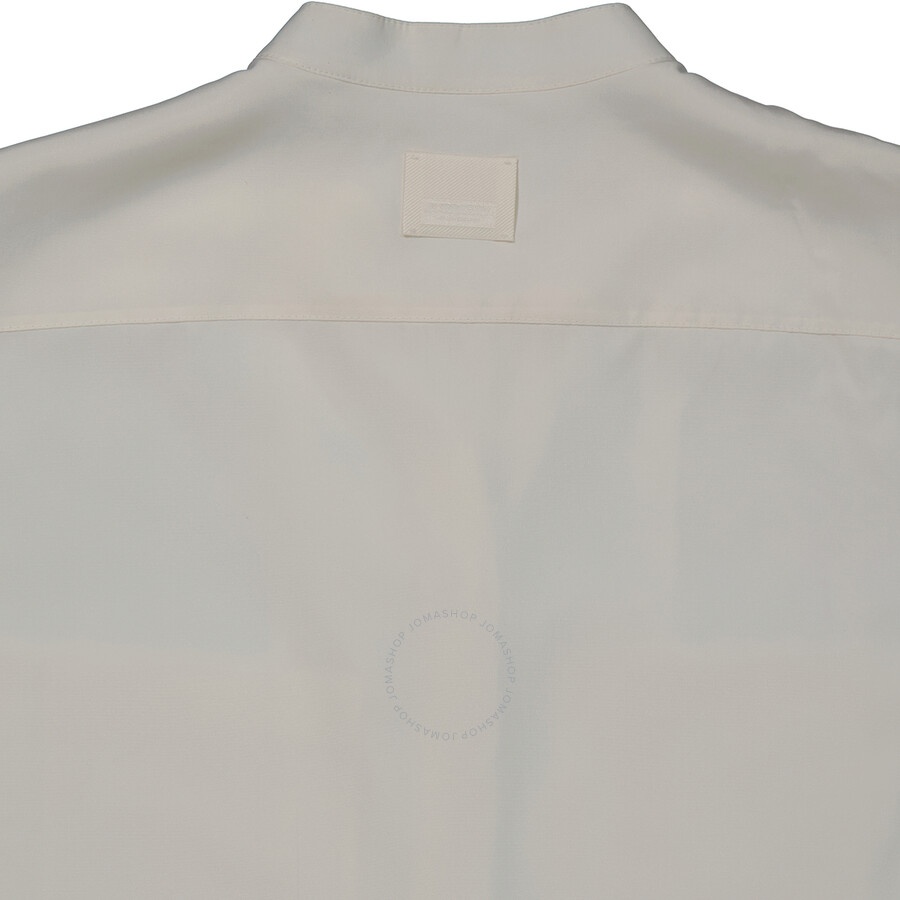Burberry Neutral White Suziesl Crepe De Chine Logo Detail Sleeveless Silk Shirt - 7