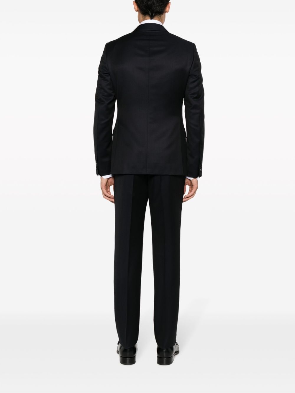 single-breasted wool-blend suit - 4
