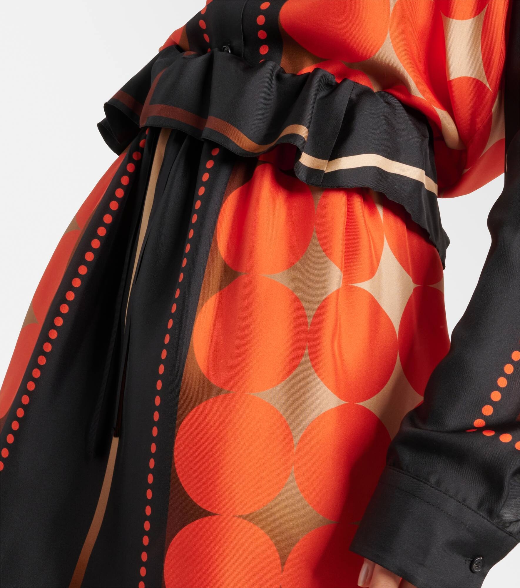Lilila printed silk maxi skirt - 4