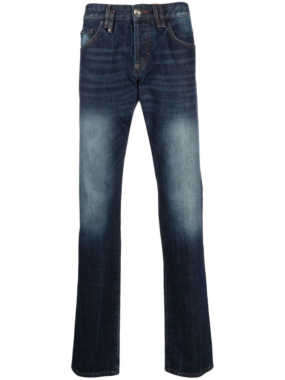 Institutional mid-rise straight-leg jeans - 1