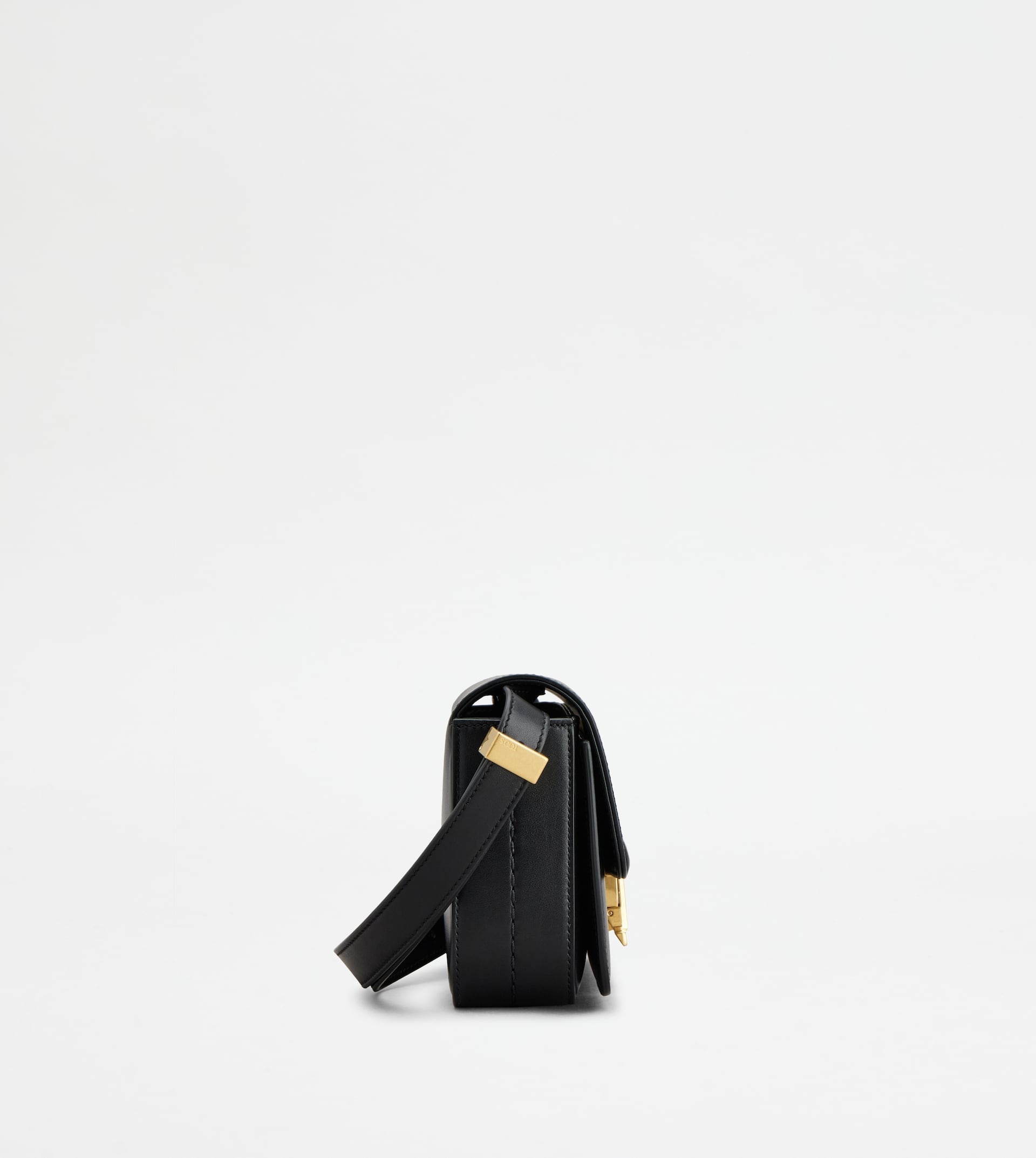 T TIMELESS CROSSBODY BAG IN LEATHER MICRO - BLACK - 2