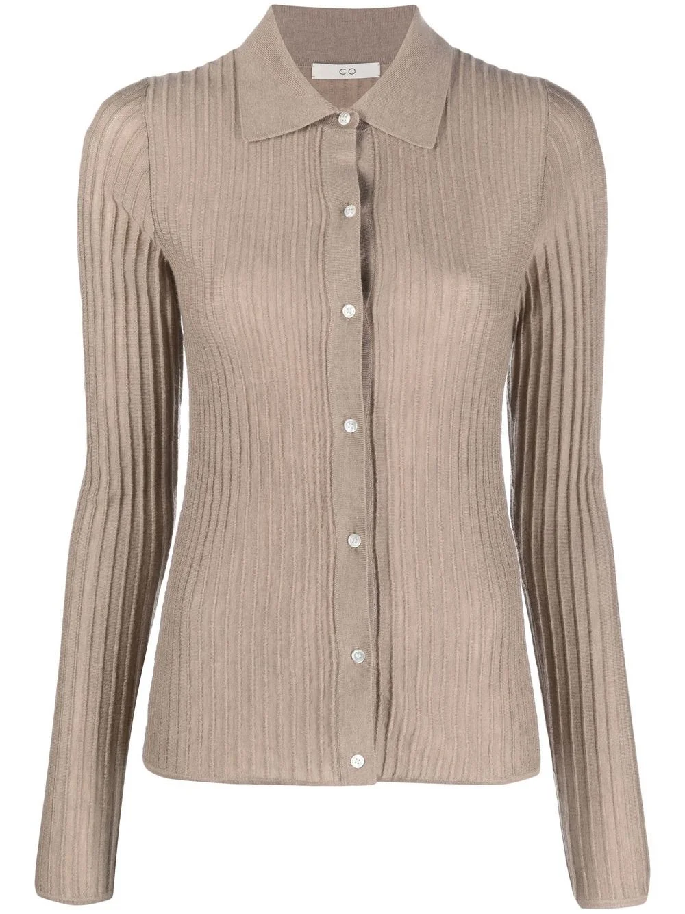 ribbed-knit cashmere cardigan - 1