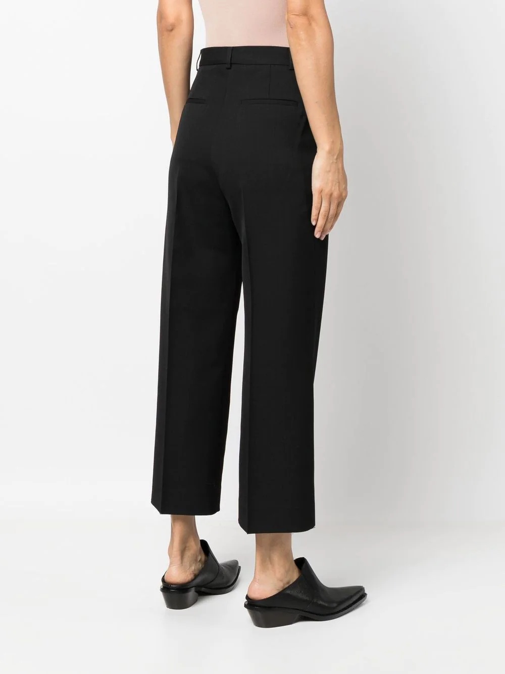 cropped straight-leg trousers - 4