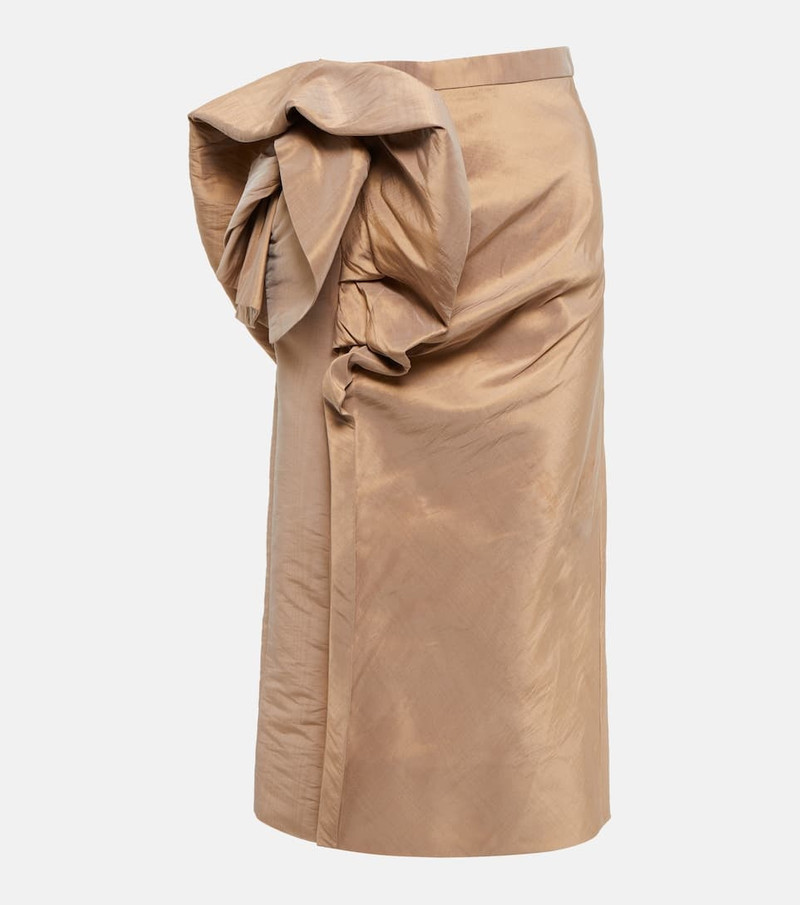 Draped midi skirt - 1