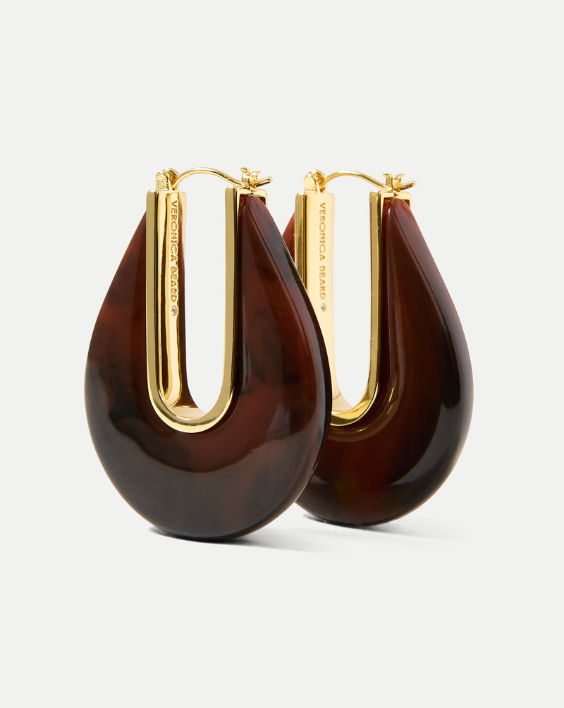 RESIN DROP HOOP EARRING 3