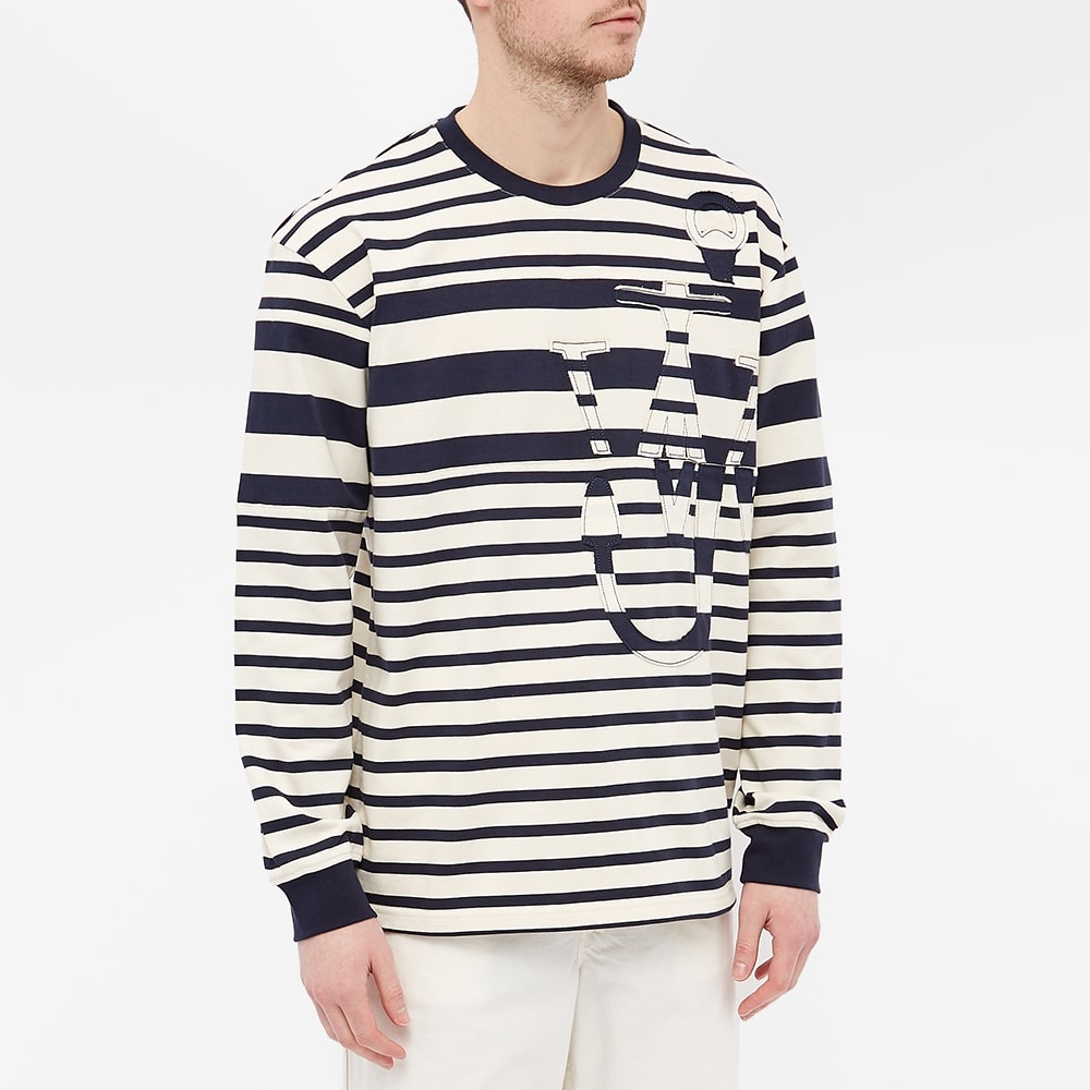 JW Anderson Long Sleeve Deconstructed Anchor Tee - 3