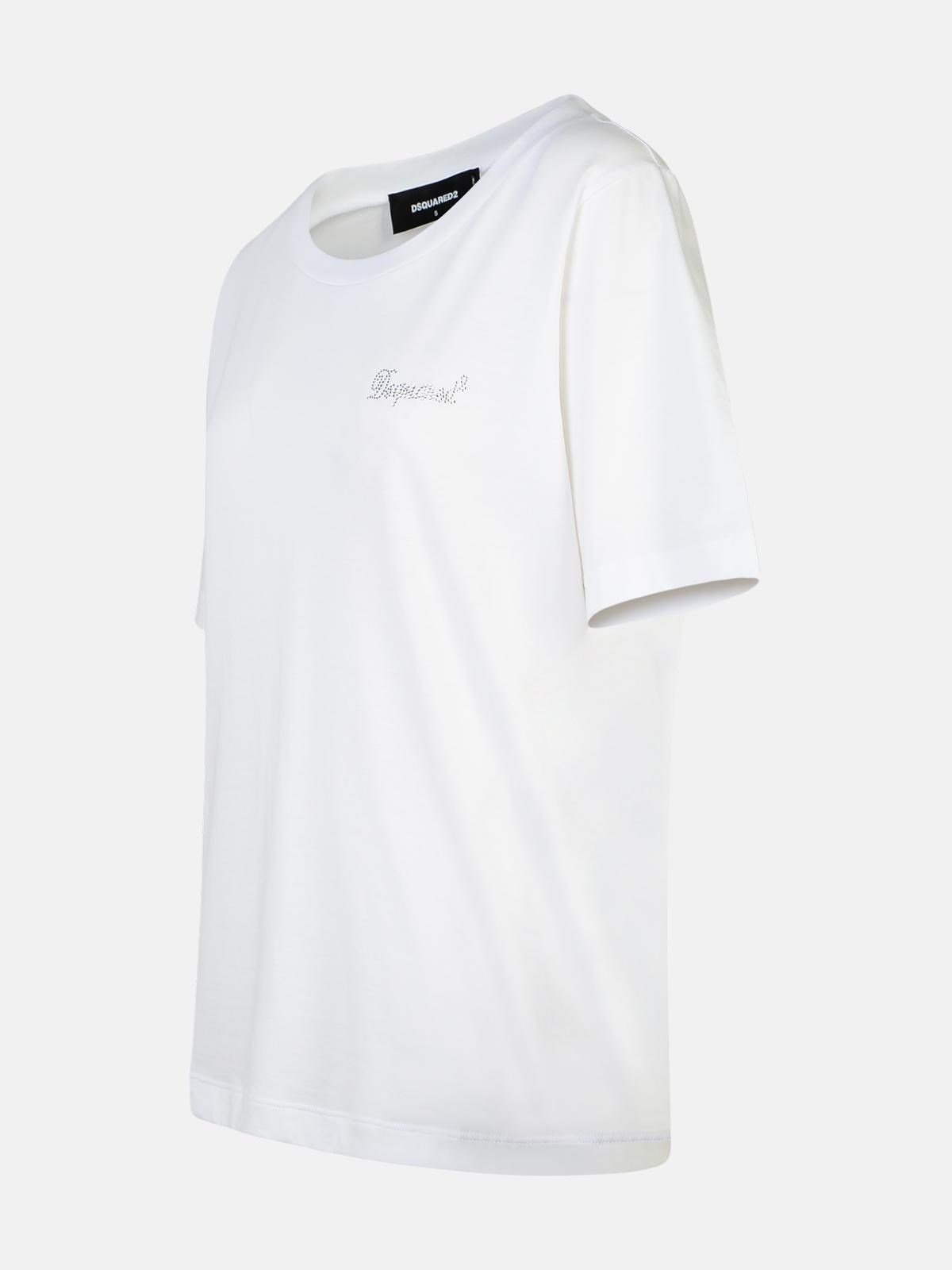 WHITE COTTON T-SHIRT - 2