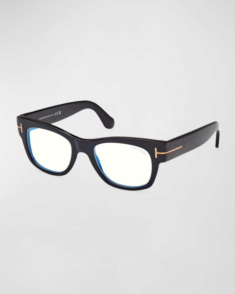 Men's Acetate Square Blue Light Blocking Glasses 1