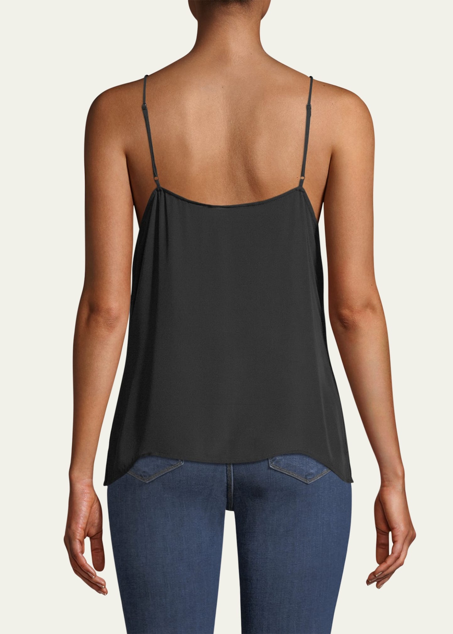 Gabriella Silk V-Neck Tank - 3
