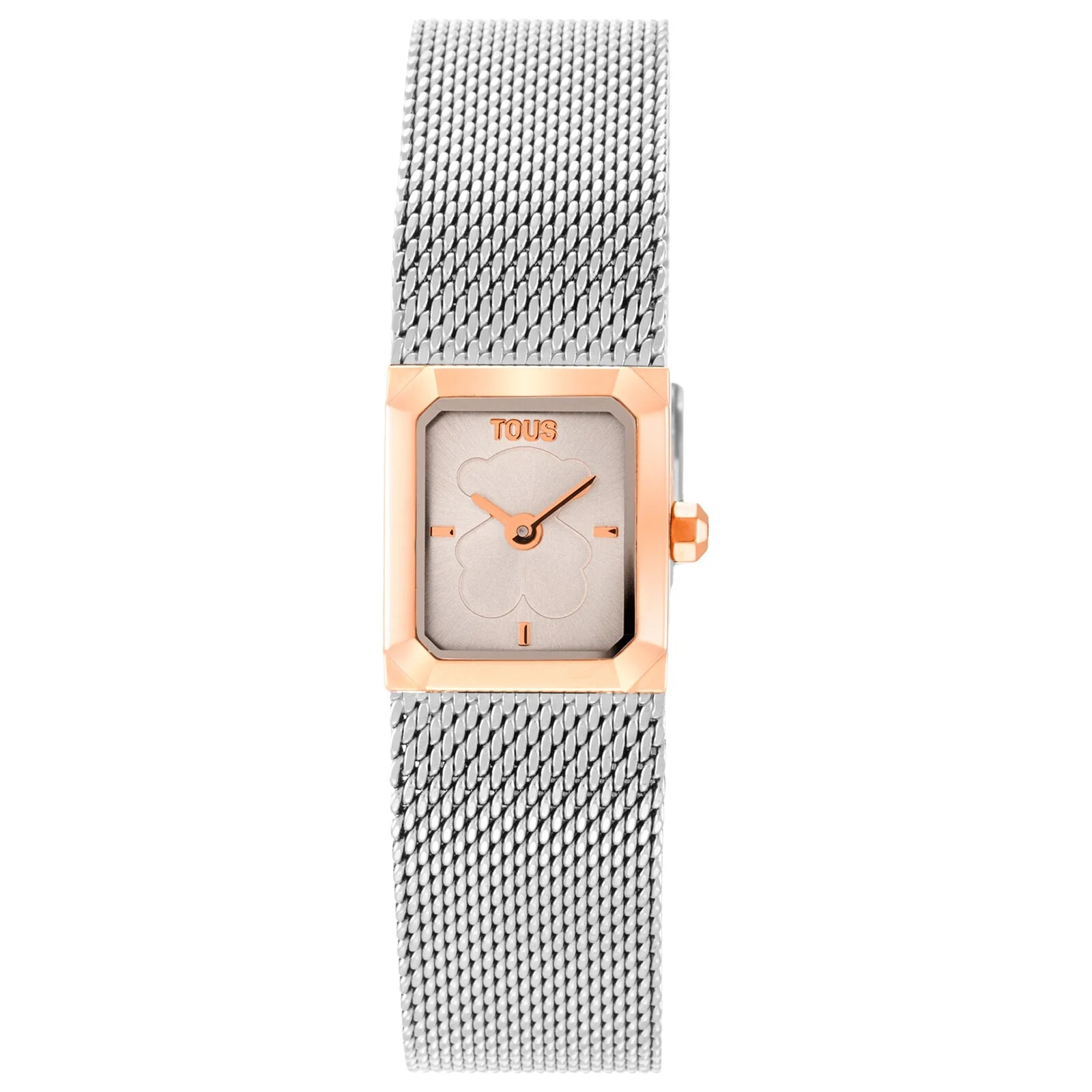 Analog Watch with steel Milanese mesh bracelet and rose-colored steel Mini Mesh - 1