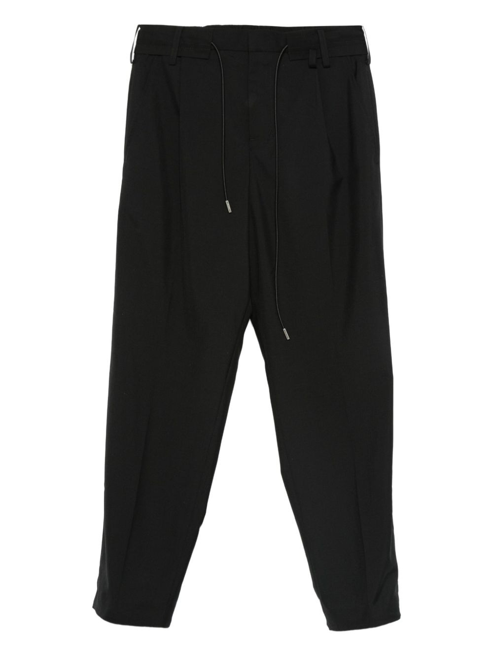 pleated drawstring trousers - 1