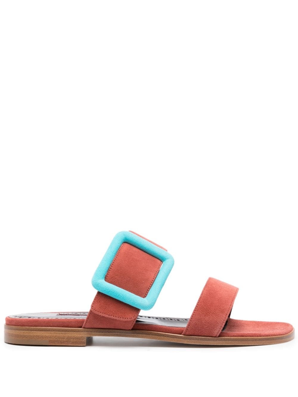 buckle-detail suede sandals - 1