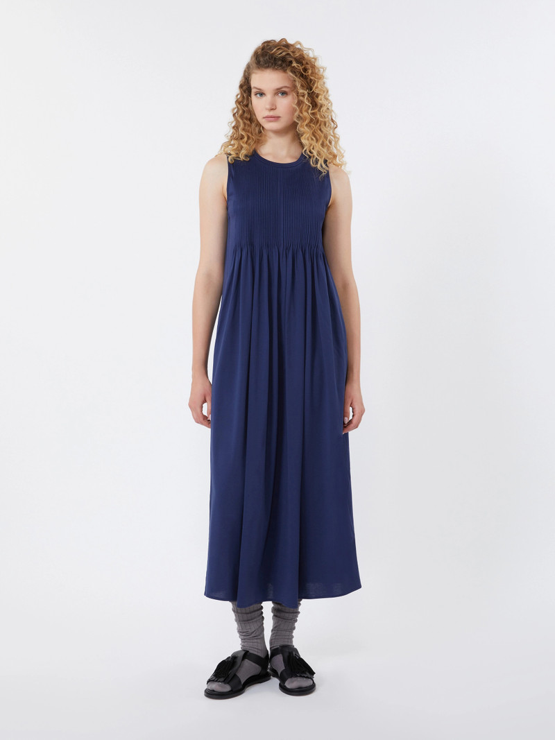 RICORDO Cotton jersey fluid dress - NAVY 3