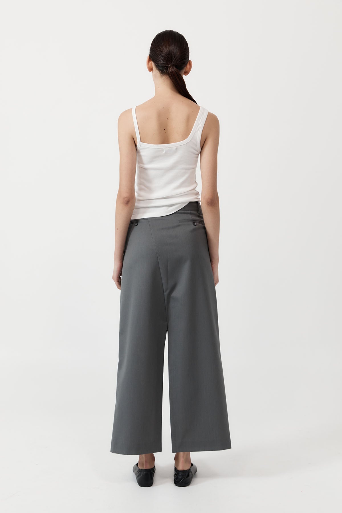 Deconstructed Waist Maxi Skirt - Pewter Grey - 4