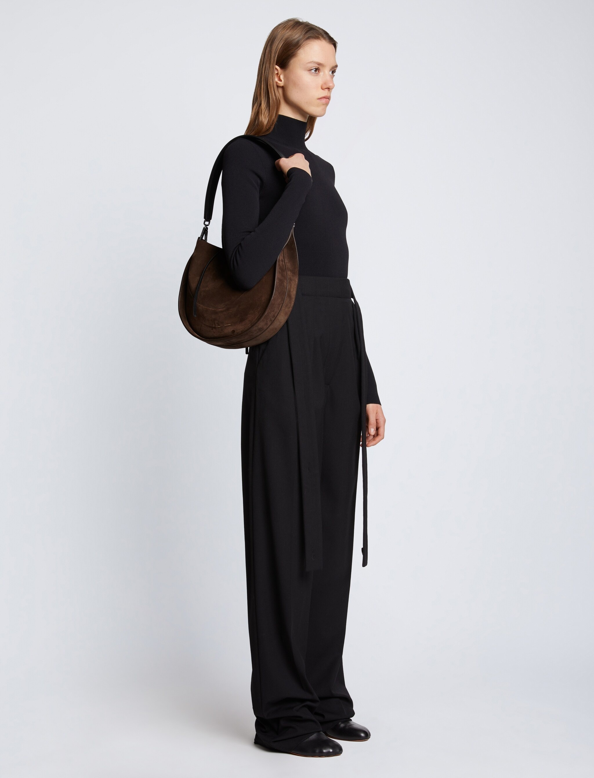 Arch Suede Shoulder Bag - 6