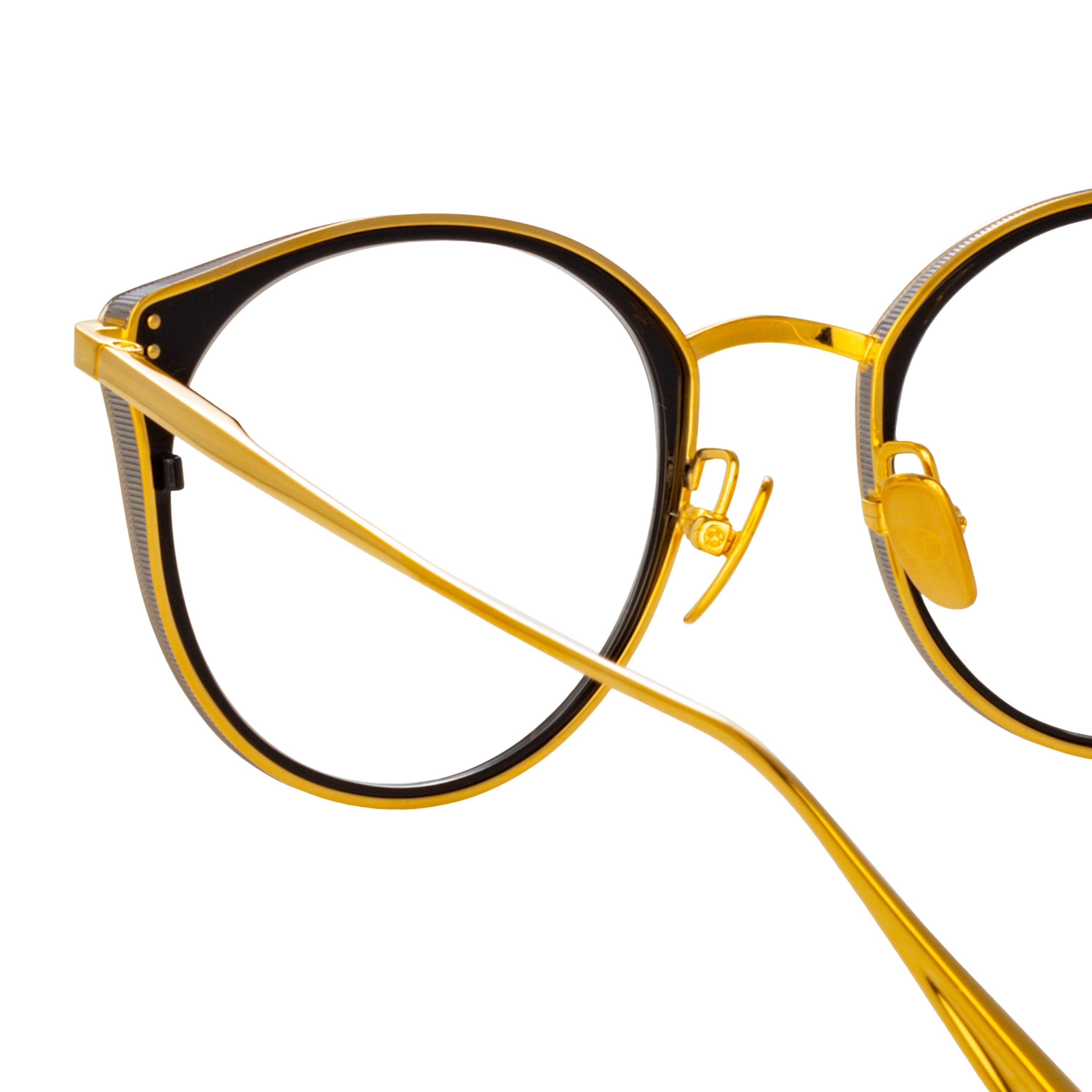 MEN'S NEUSA OVAL OPTICAL FRAME IN YELLOW GOLD - 5