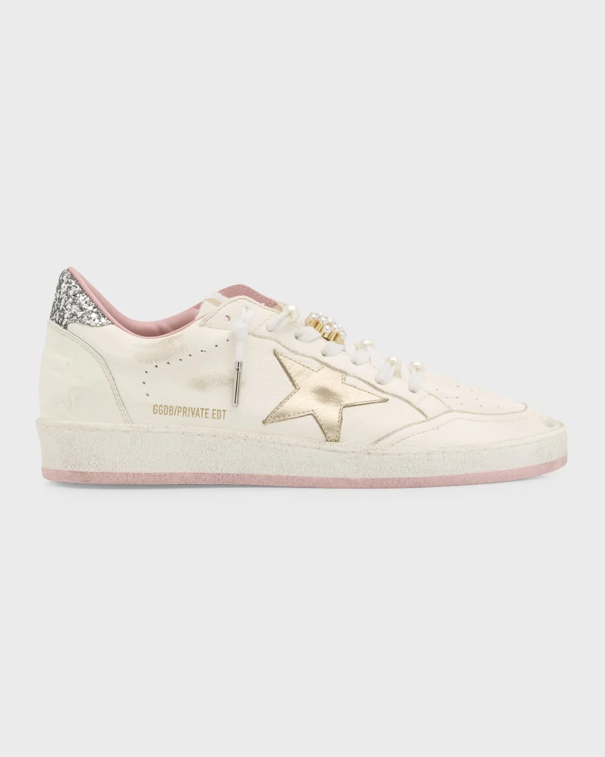 Ball Star Pearly Glitter Low-Top Sneakers - 1