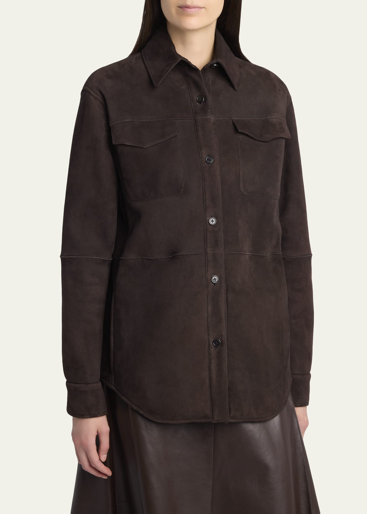 Gwena Sheep Shearling Shirt Jacket - 4