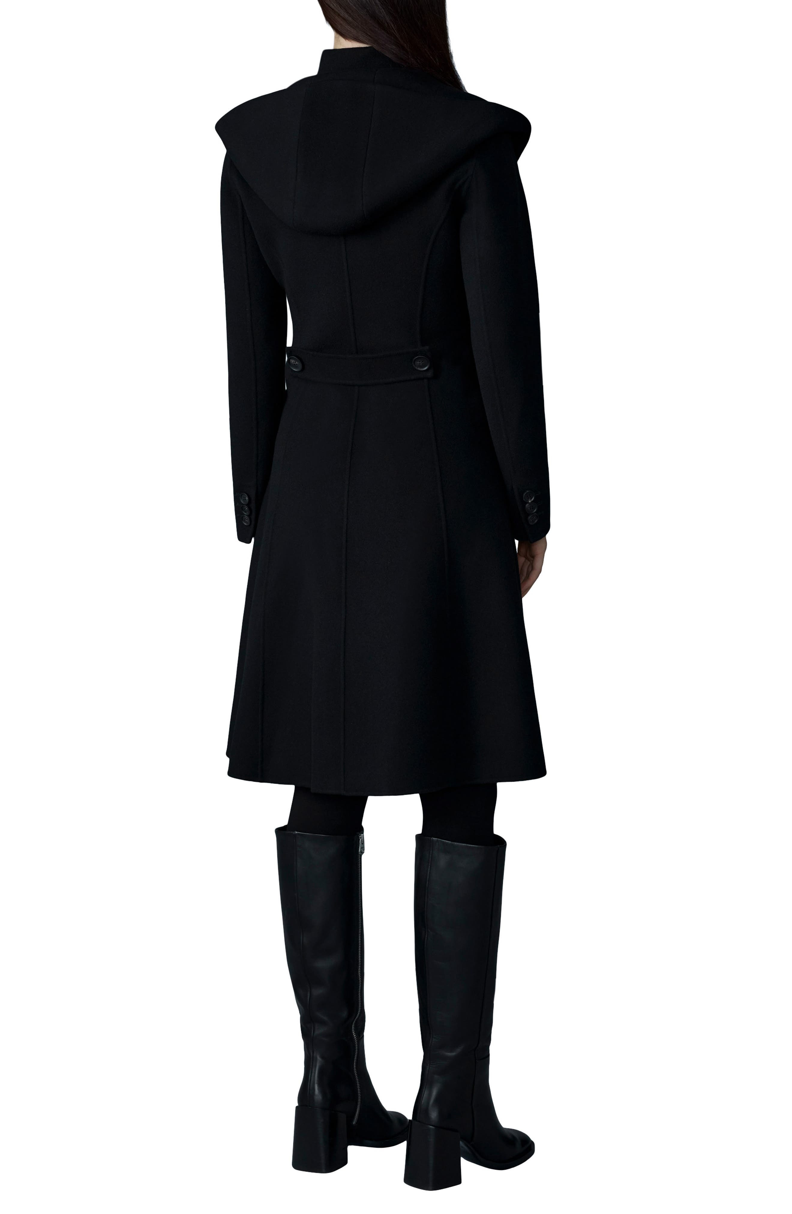 Mackage Hooded Coat with Removable Bib in Black at Nordstrom - 2